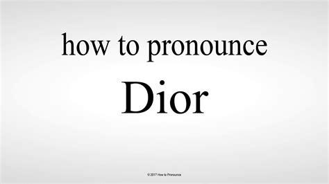 how to pronounce dior